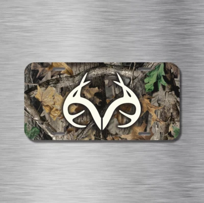 Antlers Realtree Vehículo Matrícula Auto Coche Offroad CAMO ¡NUEVO! Foto 1 de 4