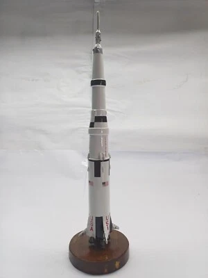 Saturn-V Rocket Replica Apollo Spacecraft Mahogany Kiln Dry Wood Model Large New - Image 1 of 4