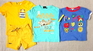 Lot 4 Clothing Child Boy 3 T-Shirts 1 Shorts DPAM TEX DISNEY Size: 3 Years - Picture 1 of 5