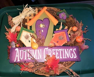 Autumn Greetings Wreath - 13" - Picture 1 of 1