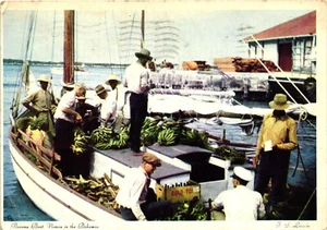 Vintage Postkarte Februar 1952 Bananenboot Nassau Nassau Bahamas - Bild 1 von 2