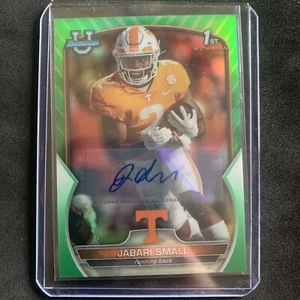2022 Bowman University Chrome Jabari Small #19 Orange Refractor 1st RC Green /99 - Picture 1 of 3