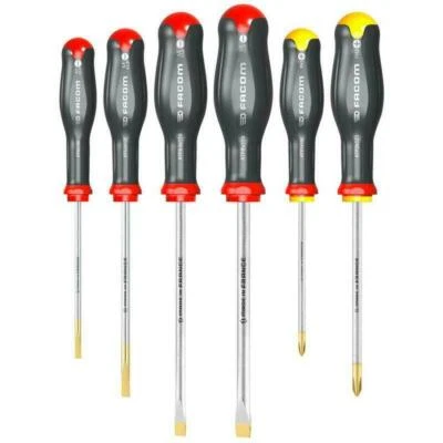 FACOM TOOLS  PRO Protwist 6 PIECE Screwdriver Set  SLOTTED & PHILLIPS SET - Image 1 of 4