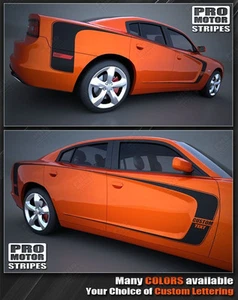 Dodge Charger 2011-2014 Front-to-Rear Side Accent Stripes Decals (Choose Color) - Picture 1 of 2