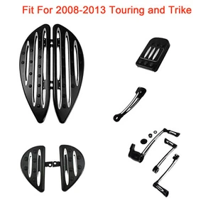 F&R Floorboards Shaft Shift Lever Brake Pedal Arm Shifter KitFit For FLHT 08-13 - Picture 1 of 12