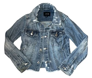 Joe’s Jeans Girls Distressed Denim Snap Up Jean Jacket size 6 - Picture 1 of 3