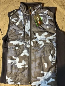 RALPH LAUREN RLX GOLF FULL ZIP. NAVY CAMO WOOL JACKET SIZE M MEN NWT $228.00 - Picture 1 of 5