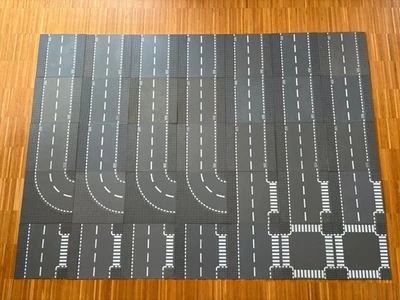Lego 35x Bauplatte Straße 32 x 32 Noppen Straßenbauplatte dunkelgrau - Bild 1 von 4