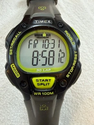 Timex Ironman Triathlon 30 Lap Alarm Chronograh Neon Green / Black Full Size - image 1 of 3