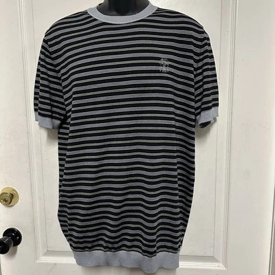 Brunello Cuinelli Mens Shirt Size 54 striped  Short Sleeve Shirt Italy x- Large - Image 1 of 4