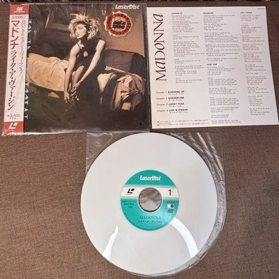 MADONNA Like A Virgin JAPAN 8" Colored Laser Disc JM034-0036 w/ OBI + JPN INSERT - Image 1 of 4