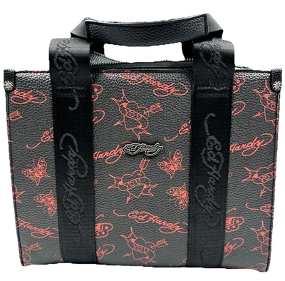 Ed Hardy Black & Red Tote Purse Crossbody Strap Shoulder Bag New - Image 1 of 4