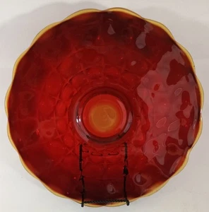 Vintage Amberina Rubinrot Glas Niedrig Fuß Kuchenplatte Indiana Constellation - Bild 1 von 9