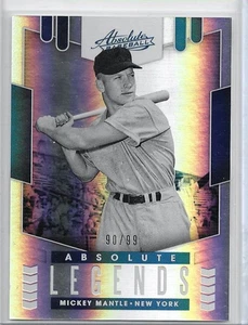 2020 Panini Absolute Absolute Legends Silver Mickey Mantle #AL7 HOF Yankees /99 - Picture 1 of 2