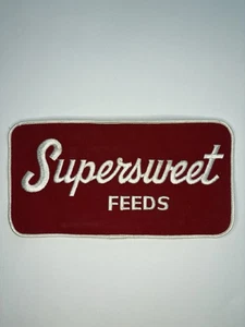 NEU VINTAGE SUPERSWEET FEEDS BESTICKT GROß FARM PATCH RETRO 10x5" - Bild 1 von 6