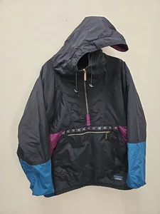 Vintage LL Bean Color Block Anorak Jacket Mens Medium Thinsulate Hooded Pullover - Picture 1 of 8