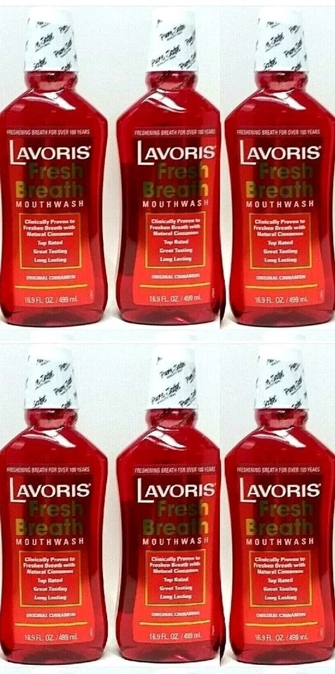 3x Lavoris Fresh Breath Mouth Wash Original Cinnamon 16.9 FL Oz Ship
