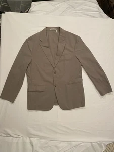 Uniqlo Blazer Mens Size XL Khaki Slim Fit Lightweight Sport Coat Jacket Stretch - Picture 1 of 10