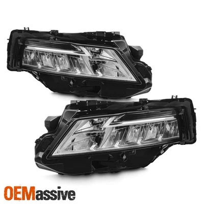 For 2021-2024 Nissan Rogue Bottom LED Headlights Headlamp Chome Assembly Pair - Image 1 of 4