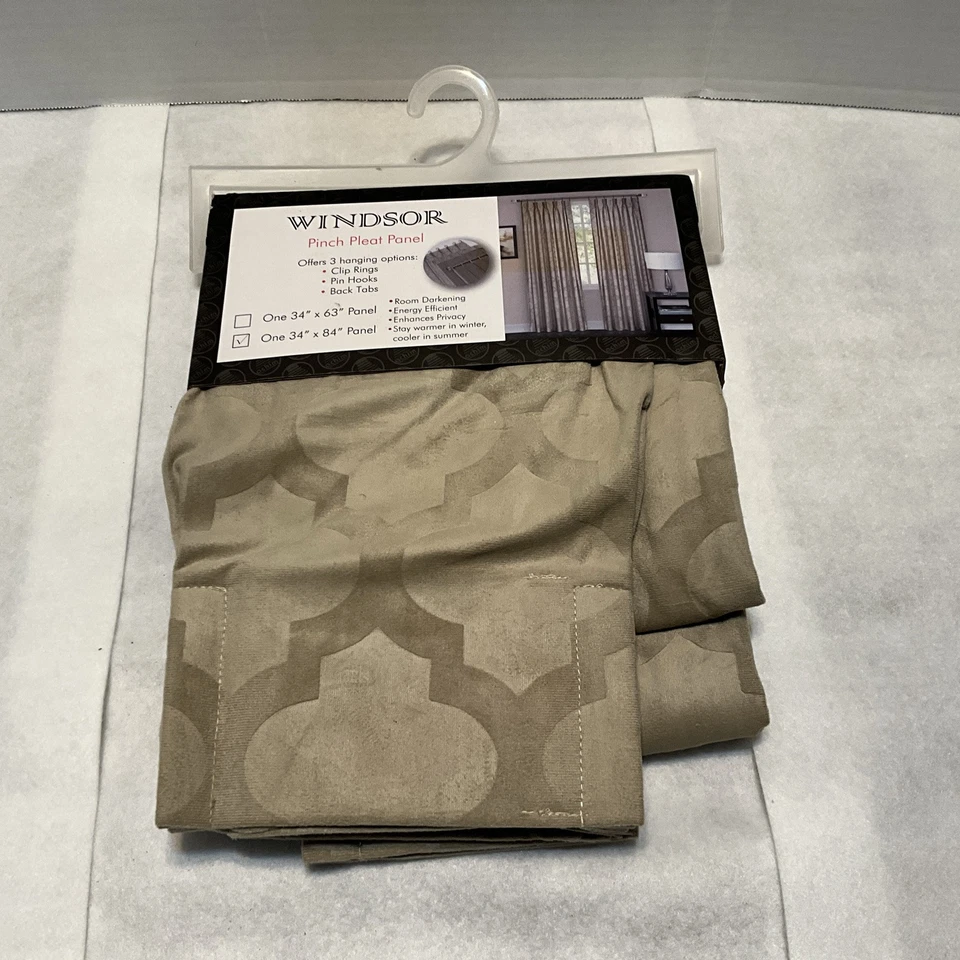 Panel de cortina - Panel plisado Windsor Pinch 34x84 Foto 1 de 3