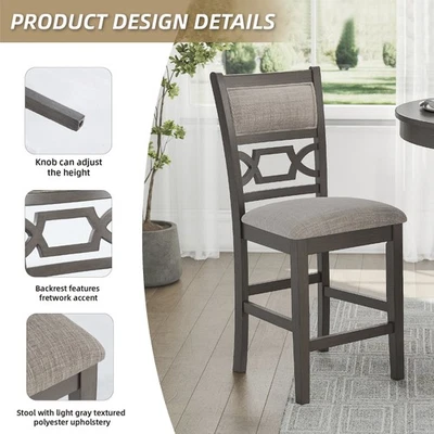 Ashley Furniture Wrenning Gray Counter Height Dining Table Set - Set of 5 - Image 1 of 4