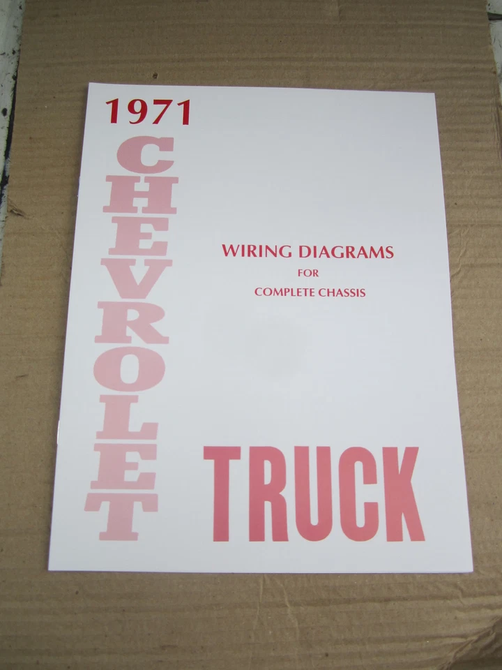 1971 CHEVROLET ГРУЗОВИК МОНТАЖНАЯ СХЕМА БУКЛЕТ  - Изображение 1 из 1