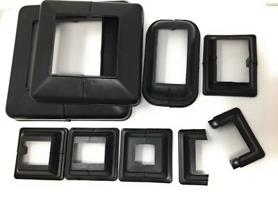 BAYRAM 1x Abdeck Rosette eckig Rechteckrohre Quadratrohre Abdeckrosette B Qualität