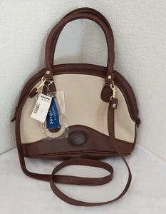 Ship 'n Shore Collection Purse Vintage Cream/Brown + Keychain Handbag/Shoulder - Picture 1 of 10