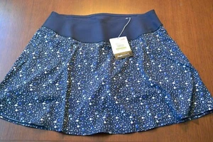 Gonna corta da golf nuova con etichette Puma Golf donna blu navy blazer punto 18" Powershape LG 50+upf - Foto 1 di 6