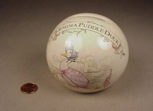 Beatrix Potter Keramik Coin Bank Jemima Puddle Duck Royal Albert China 1986 - Bild 1 von 5