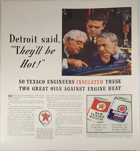 Anuncio de colección de concesionarios Texas Texaco 1938 Detroit dijo que estarán de moda - Imagen 1 de 1
