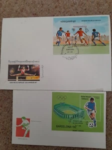 Olympic Games Barcelona '92 and LA '84 1st Day and Commemorative Postal Covers - Picture 1 of 3