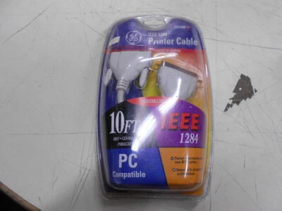 GE IEEE 1284 Printer Cable 10Ft DB25-Centronics Parallel HO97888 - Image 1 of 4