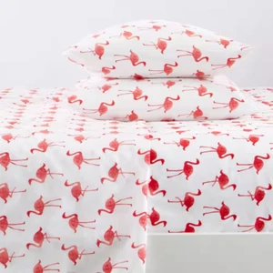 4-Piece Ultra Soft Coastal Printed Flamingo Microfiber Twin Sheet Set - Picture 1 of 4