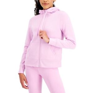 Ideology Women's Size S Pink Zip Front Fleece Kangaroo Hoodie