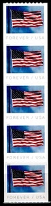 US Scott # 5342 Coil Strip Of 5 Stamps (APU) MNH, Flag 2019 - Picture 1 of 1