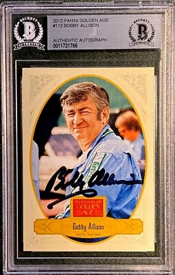 BOBBY ALLISON 2012 Panini Golden Age #112 Authentic Autograph Beckett BAS - Image 1 of 2