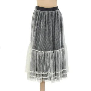 Odd Molly Anthropologie Swiss Dot Midi Skirt Ruffle Tiered Flared S-1 New 260314 - Picture 1 of 5