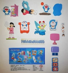 DORAEMON COMPLETE SET OF 8 WITH ALL PAPERS KINDER JOY SURPRISE EGG TOYS 2020 - Picture 1 of 1