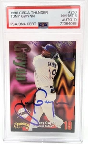 1998 Circa Thunder Tony Gwynn #250 SIGNED, PSA 8 Auto 10 - Picture 1 of 2