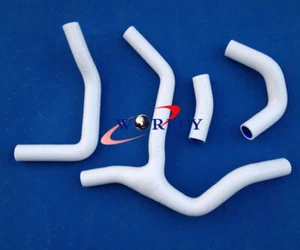 Silicone radiator hose For HONDA CRF450R CRF450 2013 2014 13 14 WHITE - Foto 1 di 9