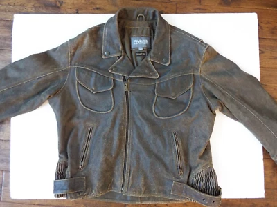 Wilson's Leather Brown Bomber Motorcycle Jacket Distressed Thinsulate Men Sz 2XL - Image 1 of 4