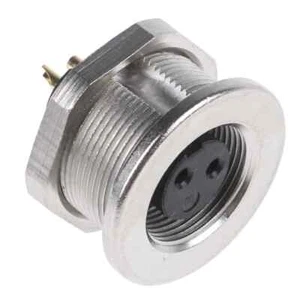 Binder PANEL MOUNT CONNECTOR 4A 125VAC M9 2-Contacts Socket,Female 09-0404-00-02 - Picture 1 of 4