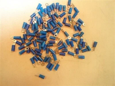 3M RING TERMINAL WIRE CONNECTOR 16-14 AWG GAUGE SET OF (100) BLUE 12-6S-P BOAT - Image 1 of 4