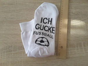 fun socken " ICH GUCKE FUSSBALL" Neu und OVP - Bild 1 von 2