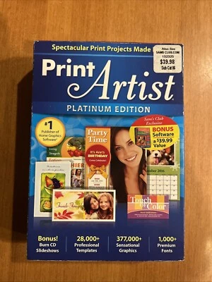 Print Artist 25 Platinum Edition - 2017 (compatible con Windows XP, Vista, 8, 7) NUEVO Foto 1 de 4