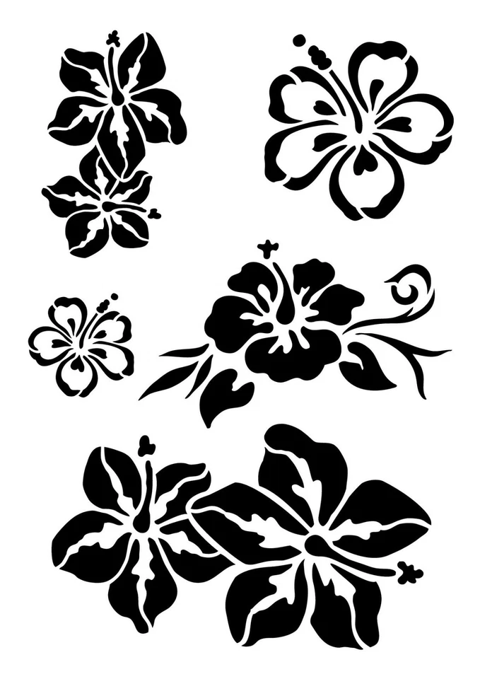 Universal Schablone Stencil A4, Blüten Sommer Summer Blumen Flower, NEU, 30005 - Bild 1 von 1