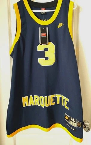 Dwayne Wade Authentic Nike Jersey Men's XL Marquette Golden Eagles NWT Cover