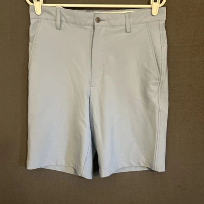 Shorts de golfe Footjoy masculino 32 desempenho elástico azul sólido FJ golfista chino - Imagem 1 de 4