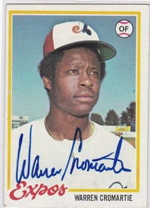 1978 Topps #468 Warren Cromartie Expos Signed Auto IP Free Shipping! - Picture 1 of 2